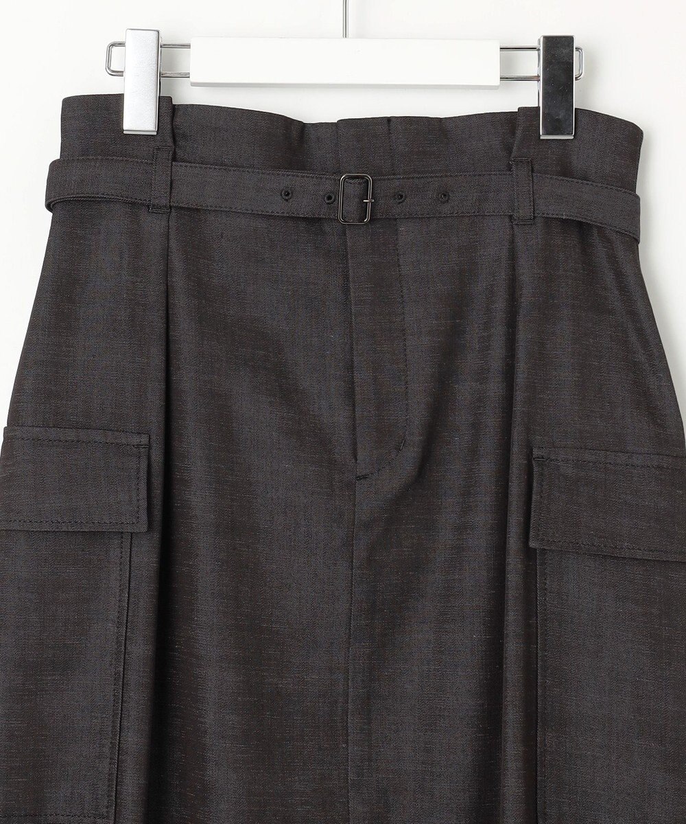 23区 【洗える】デニムライクシャンブレー Iライン スカート 