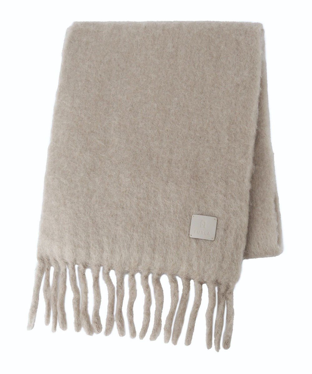 MOONBAT 【WEB限定】FURLA ウール混シャギー無地マフラー/幅40cm 