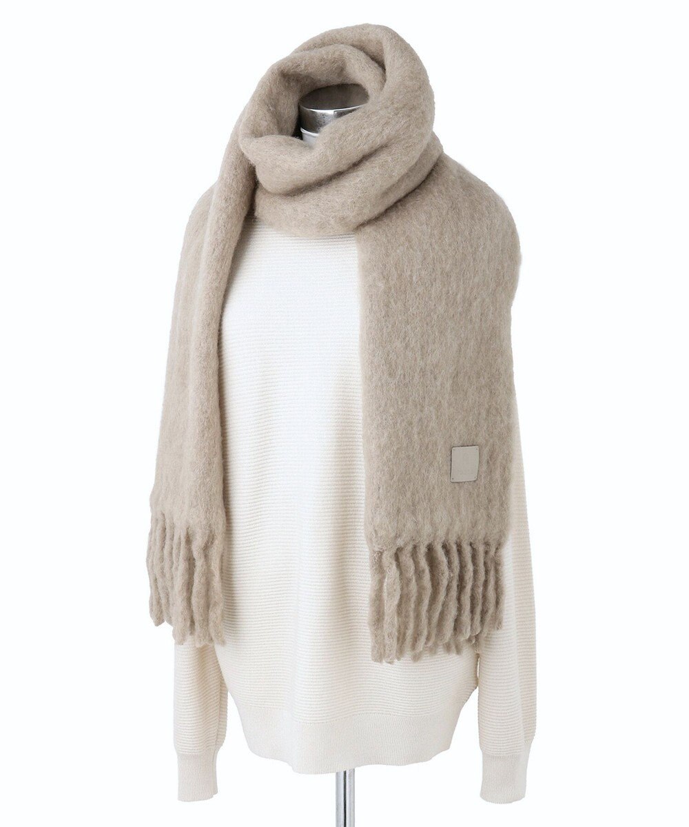 MOONBAT 【WEB限定】FURLA ウール混シャギー無地マフラー/幅40cm 