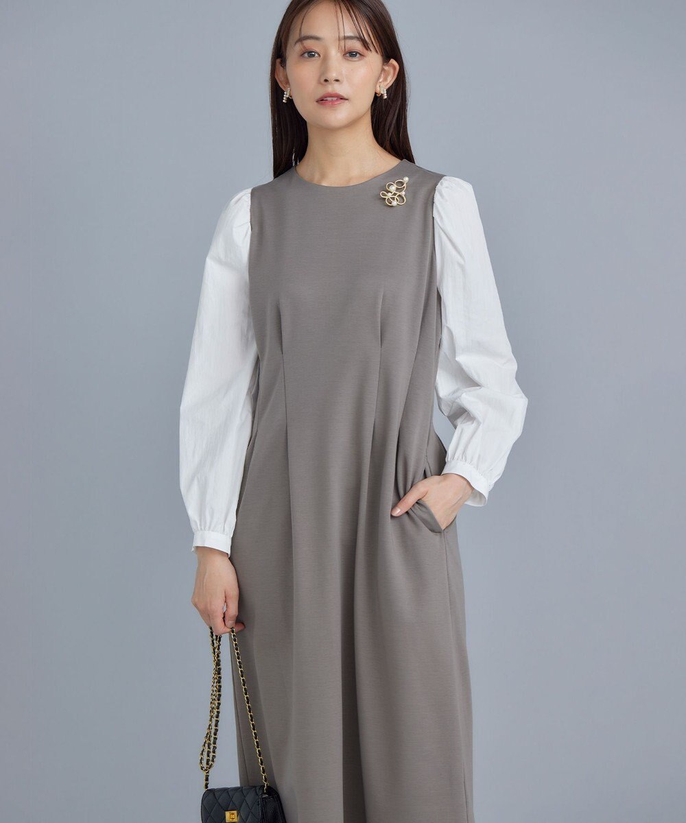 組曲 シャツスリーブポンチ ワンピース 