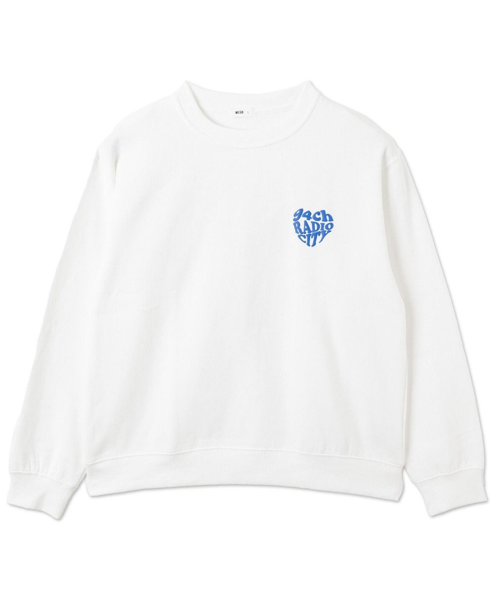 WEGO 【ユニセックス着用ITEM/裏起毛/SMLサイズ展開】リラックスフィットハートロゴプルオーバー 
