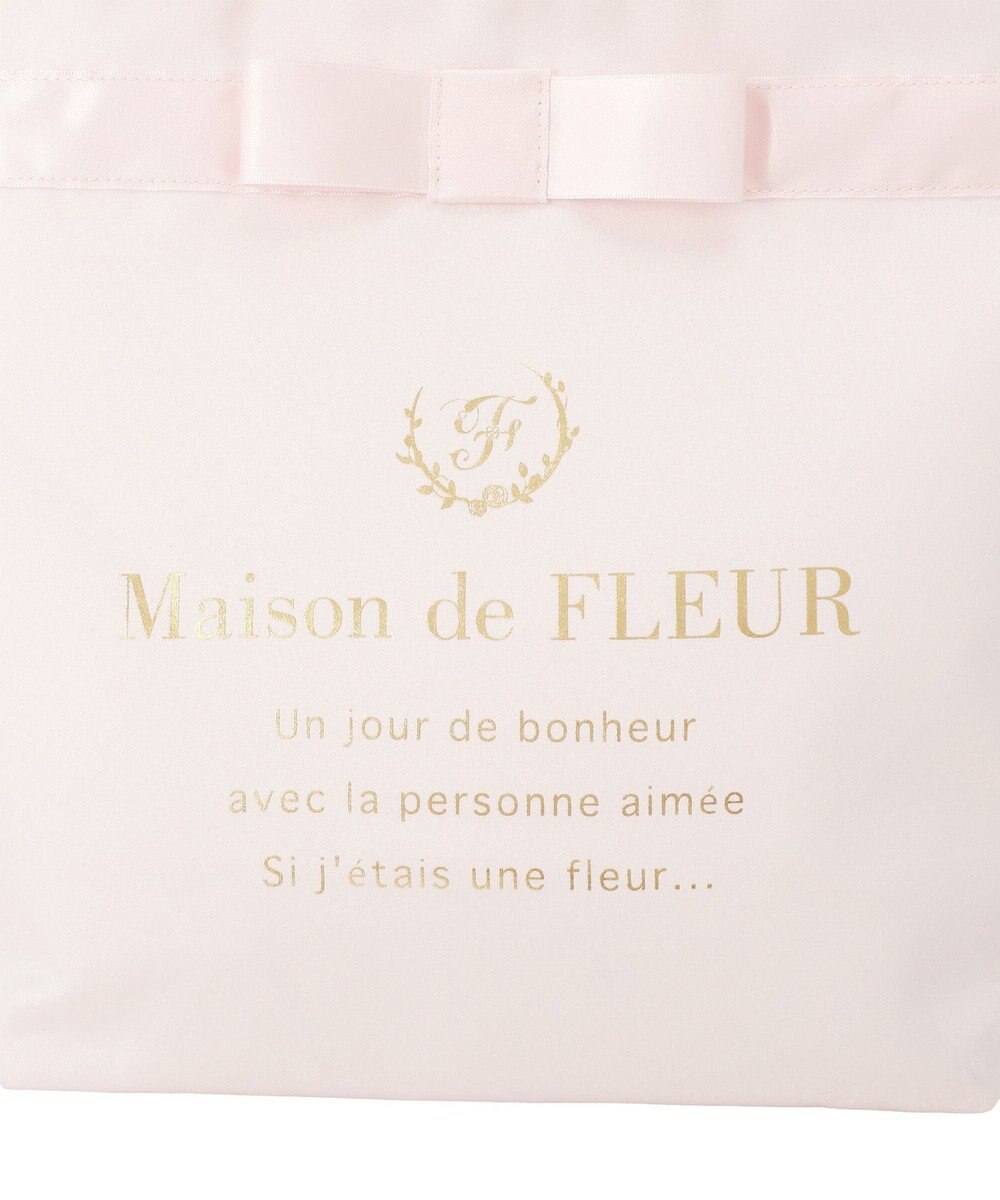 Maison de FLEUR ブランドロゴフリルハンドルトートMバッグ 
