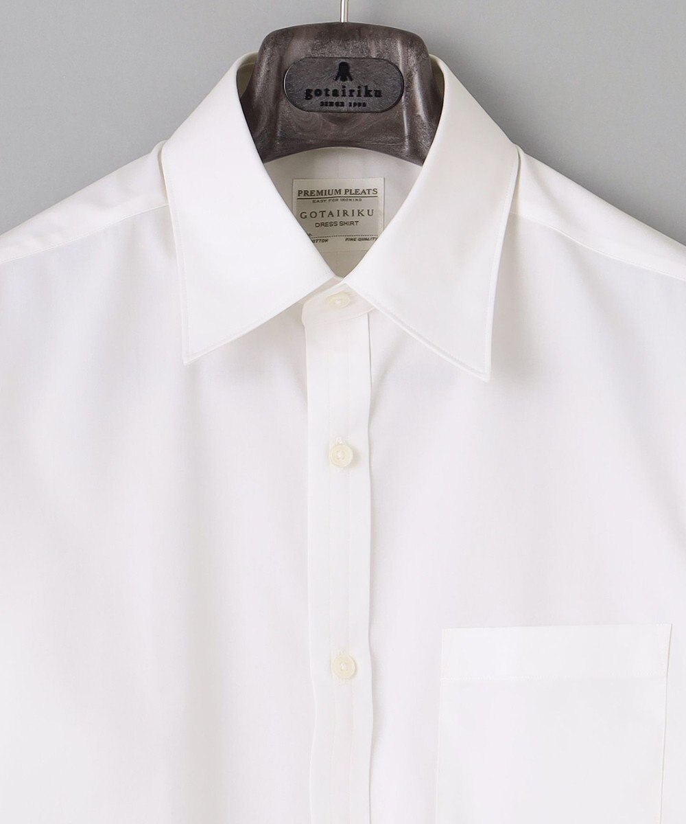 GOTAIRIKU 【形態安定/コンバーチブルカフス仕様】PREMIUMPLEATS_レギュラーカラー 通年ドレスシャツ 