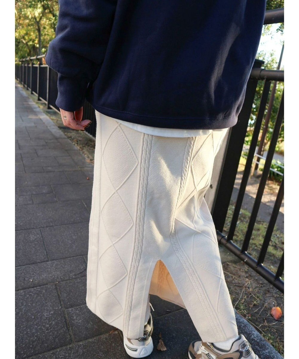 Green Parks ケーブルニットスカート 