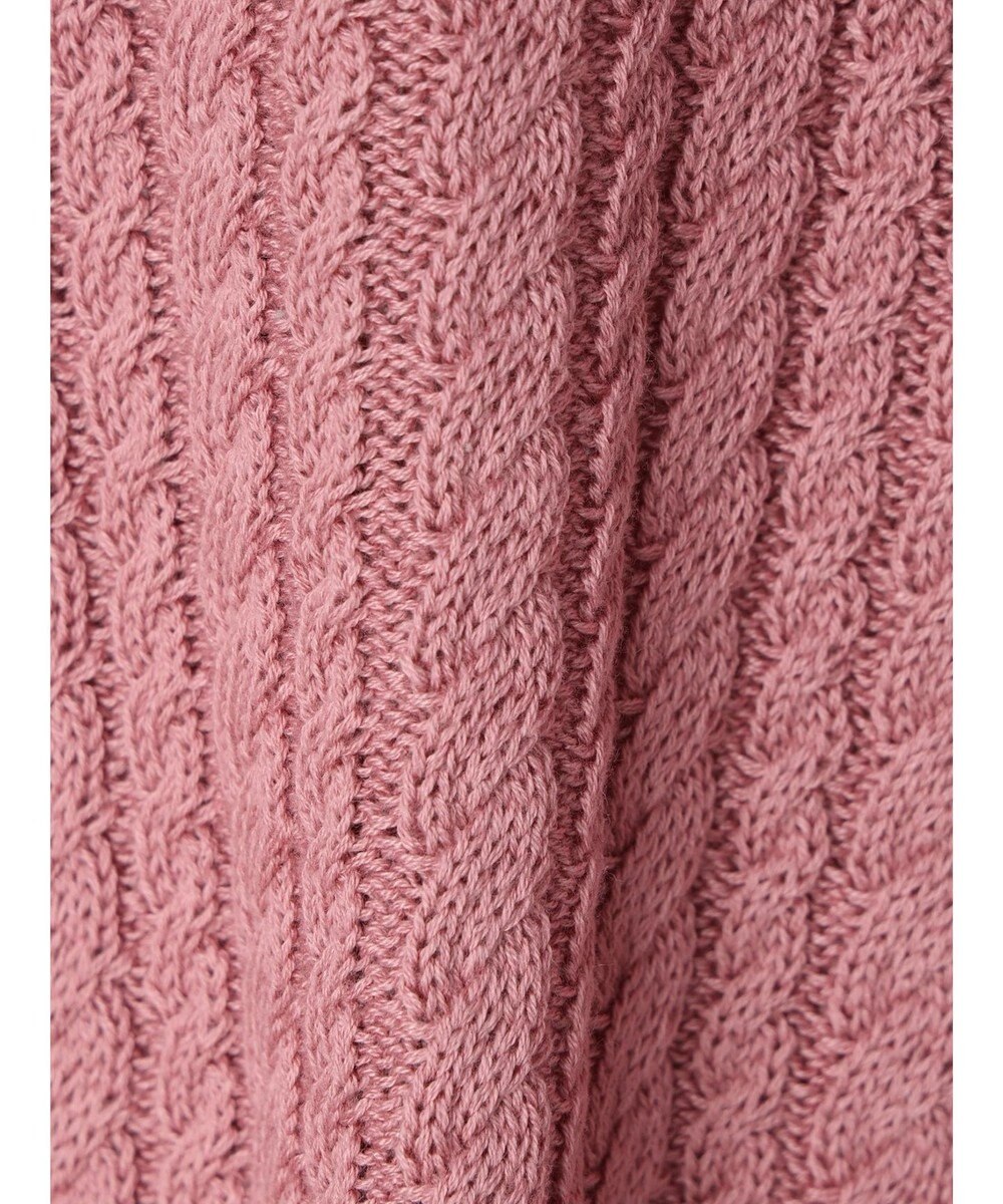 earth music&ecology 刺繍入りケーブルニットプルオーバー 