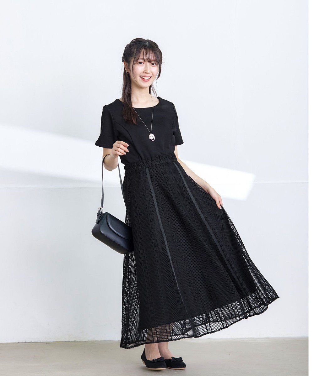 Tiaclasse ラインレーススカート 