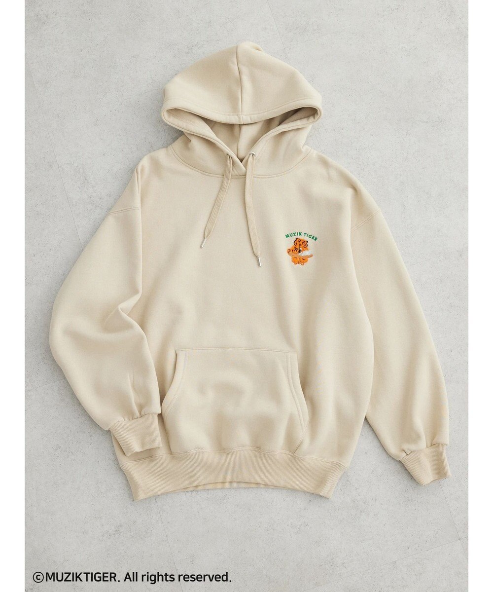 Green Parks ムジークタイガー／裏起毛刺しゅうフーディー 