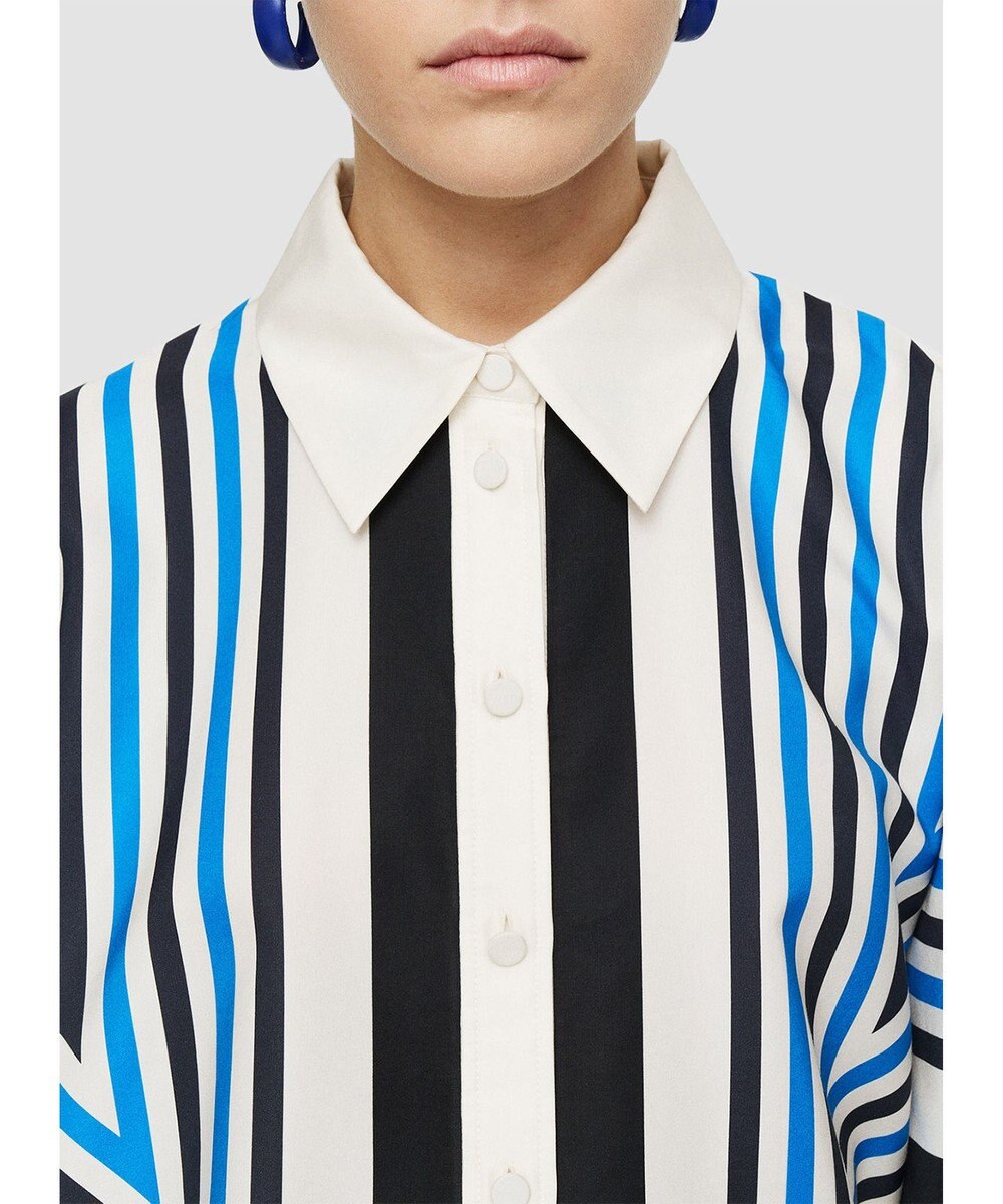 JOSEPH クレットプリント　リラックスフィットブラウス 