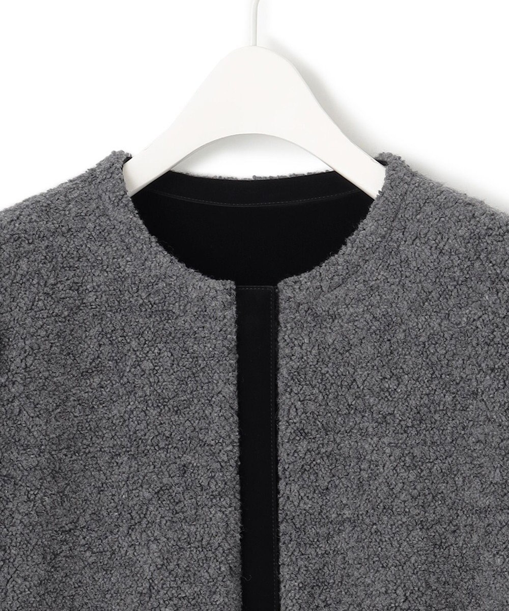 ICB 【リバーシブル着用可能】 ラミネートパイルキルト ミドル丈コート 