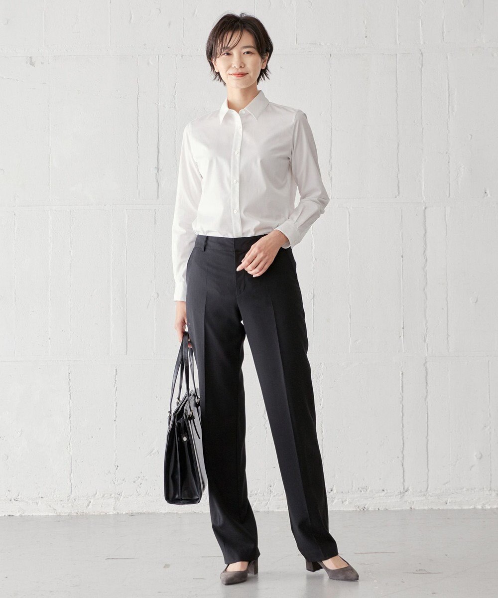 J.PRESS LADIES L 【リクルート対応】テフロンカームスキン ストレート パンツ 