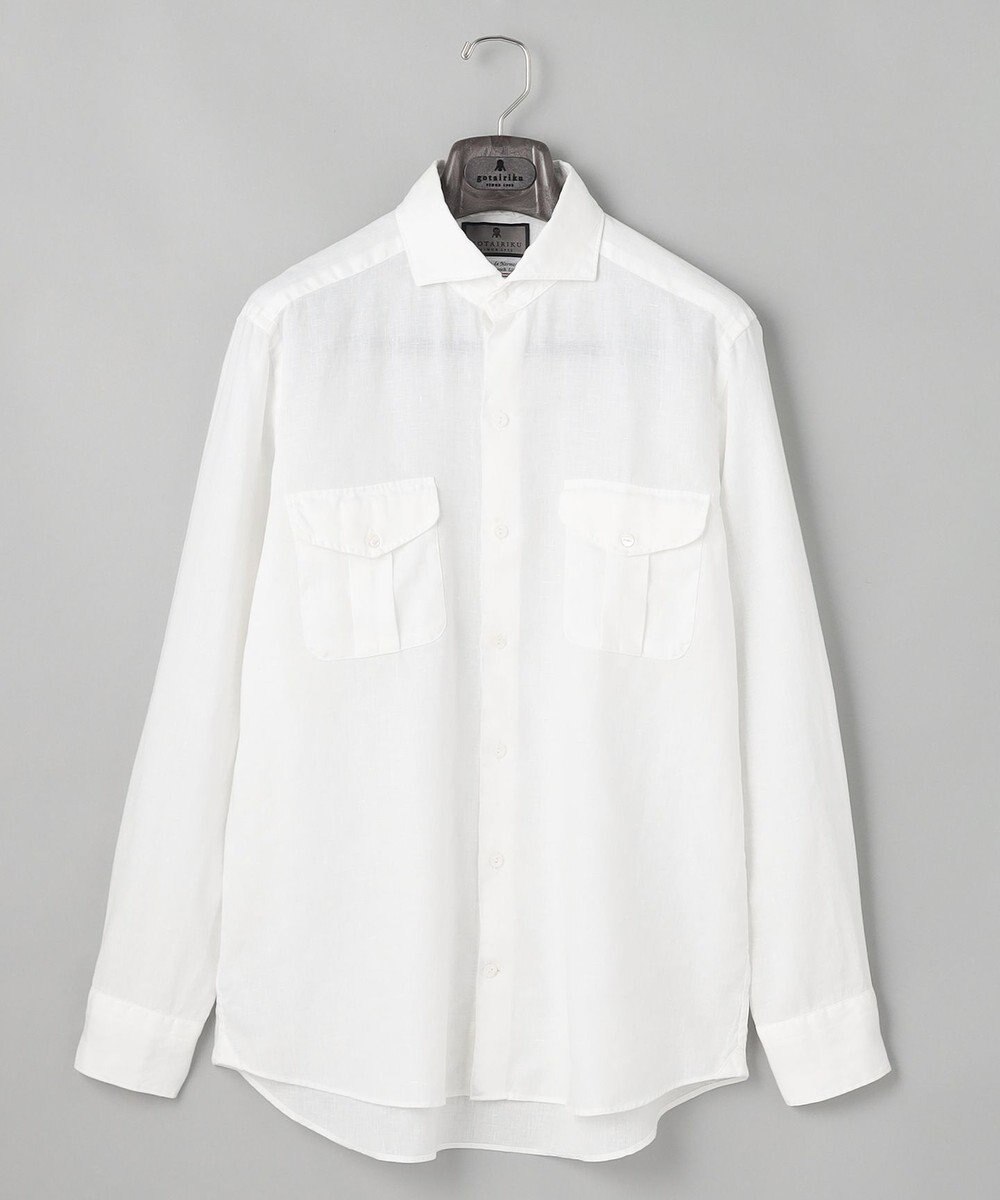 GOTAIRIKU ノルマンディリネン使用【洗える】カッタウェイカラー ソフトリネンシャツ 