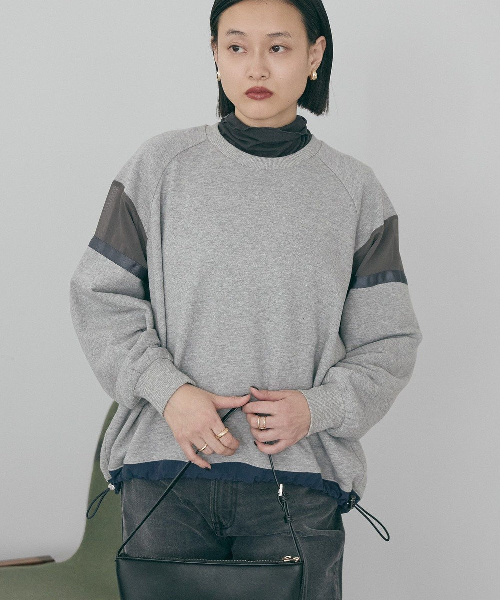 AMERICAN HOLIC 異素材ドロスト配色プルオーバー 