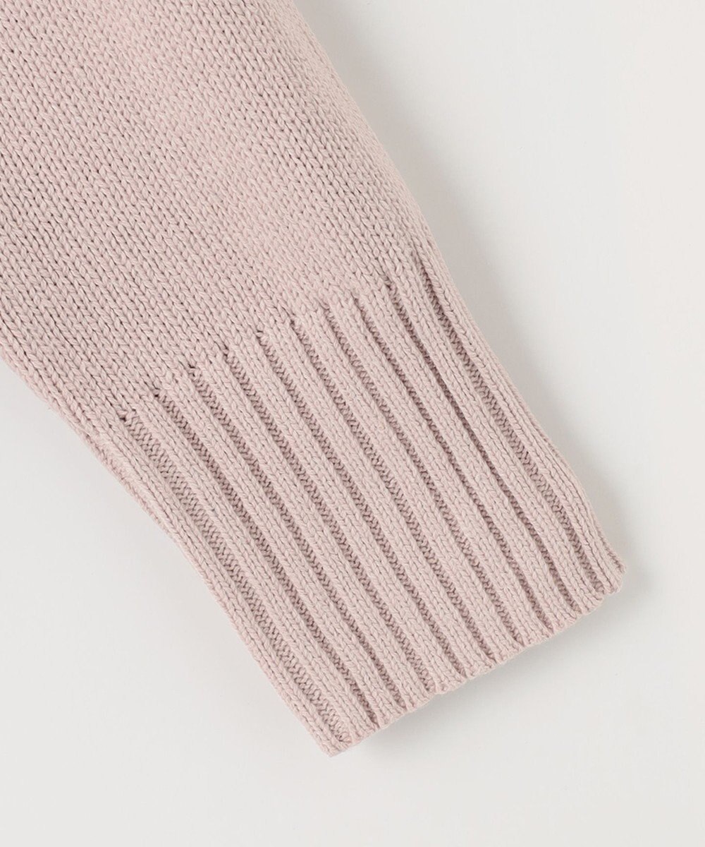 UNFILO 【洗える】スプリングコットンニット バックスリット 