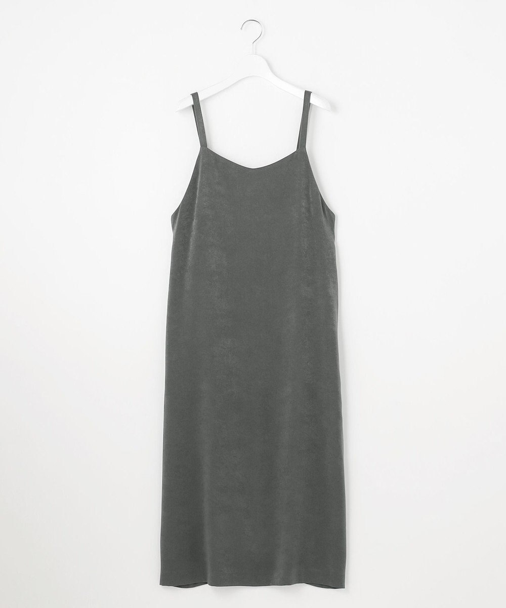 J.PRESS LADIES L 【洗える】マロンサテン キャミソール ワンピース 