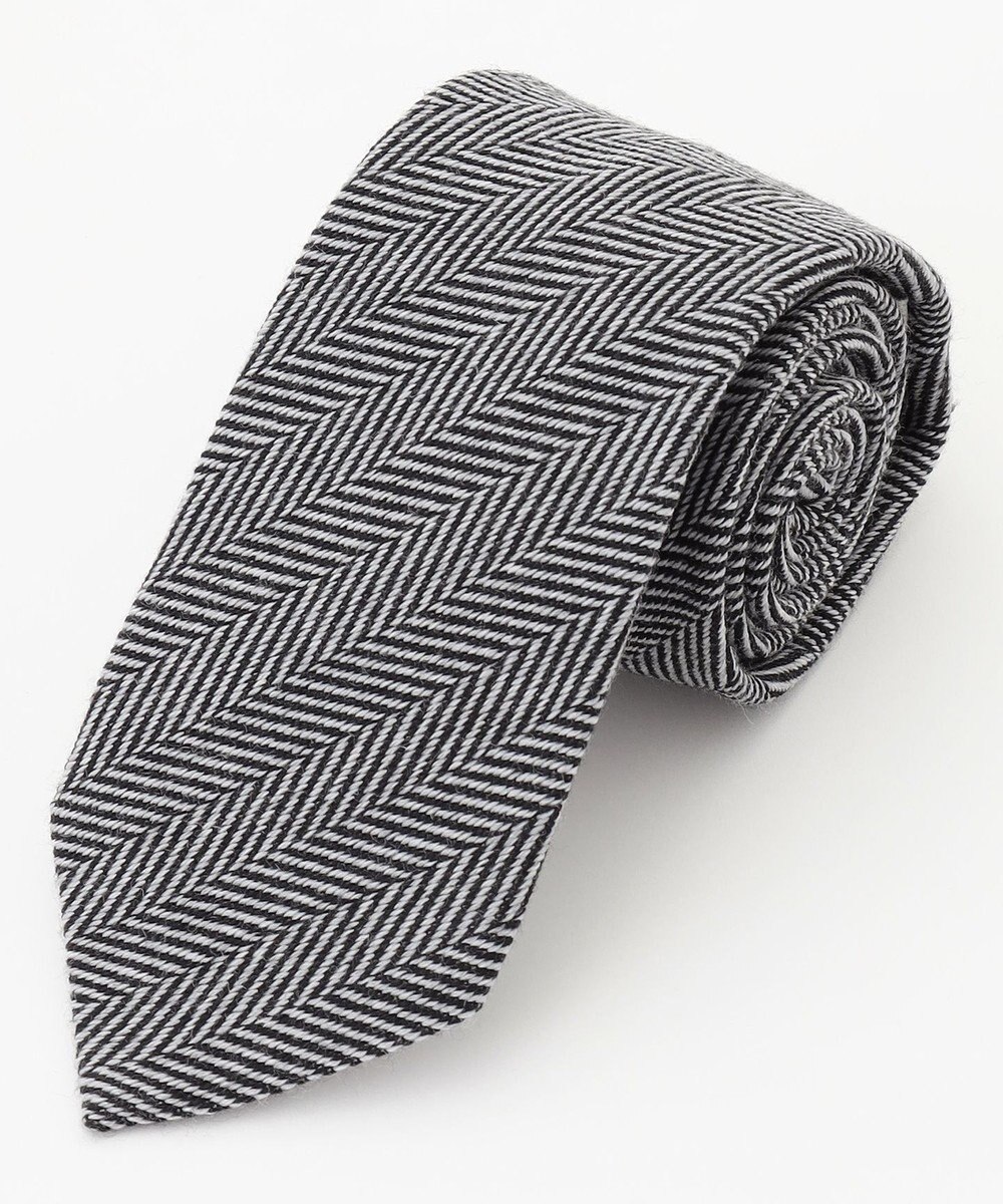 JOSEPH ABBOUD 【イタリア素材・日本製】ヘリンボーンレジメンタルジャカード ネクタイ 