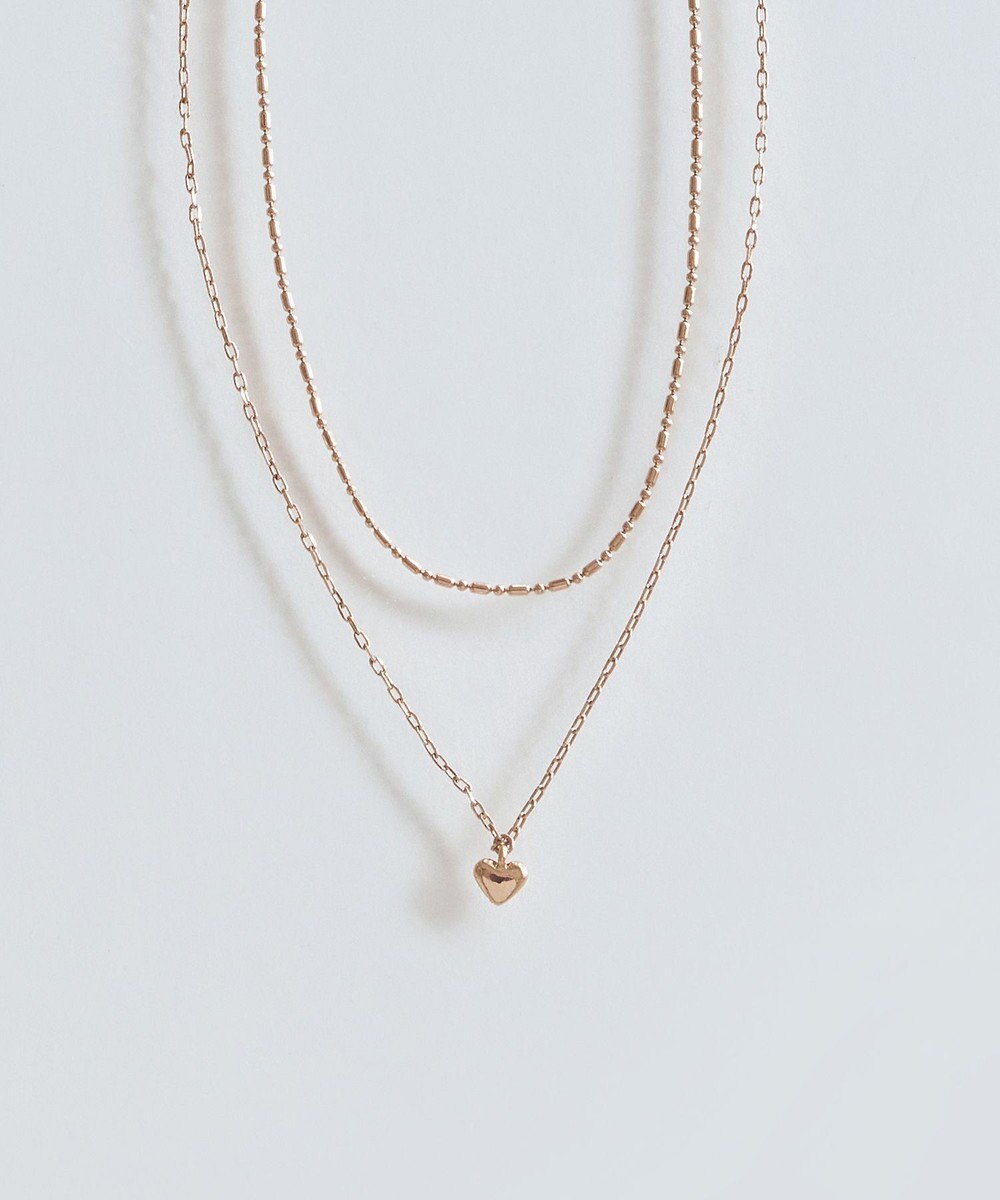 Phoebe 【金属アレルギー対応】2setスウィートハートネックレス　シャンパンゴールド 