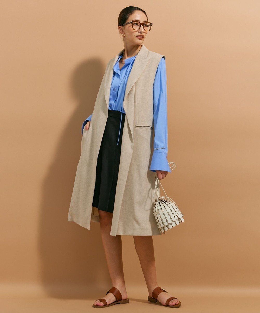 BEIGE， CAROLE / ロングテーラードジレ 