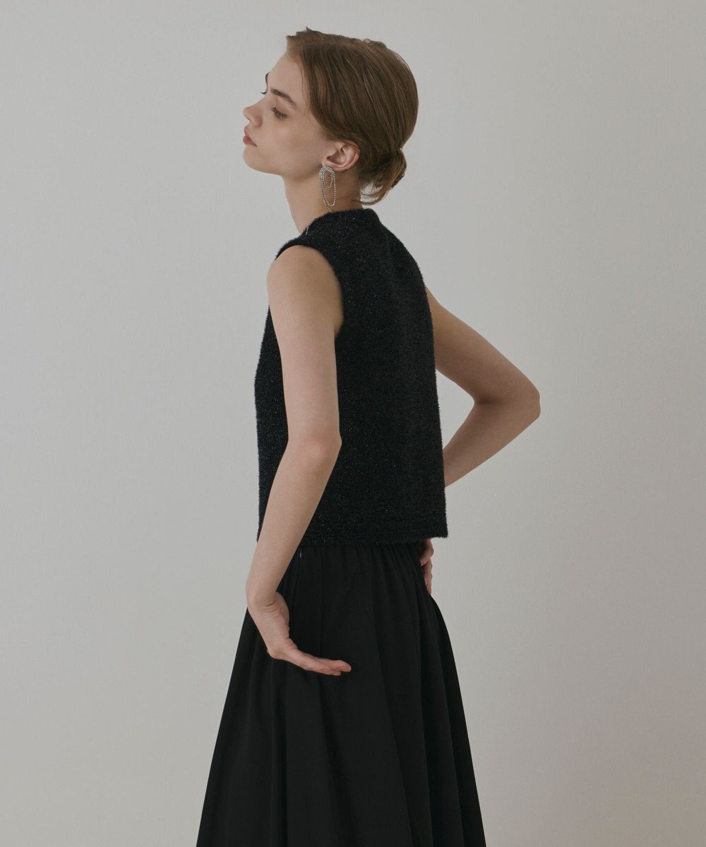 GRACE CONTINENTAL ラメフェザ－ニットトップ 