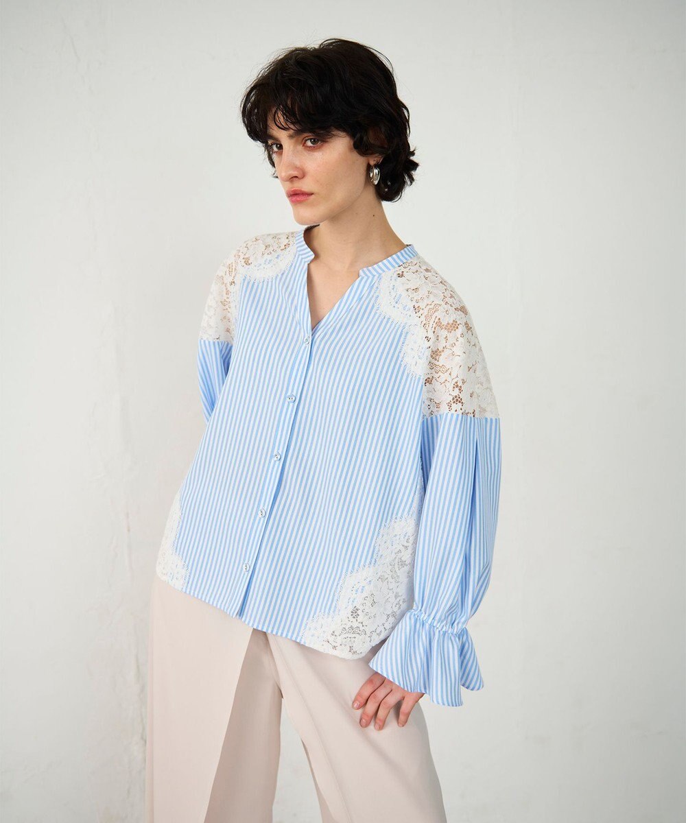 GRACE CONTINENTAL レースコンビブラウス 
