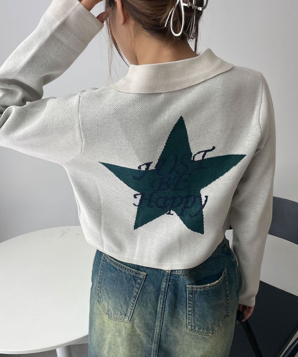 WEGO WZIPスターモチーフニット 