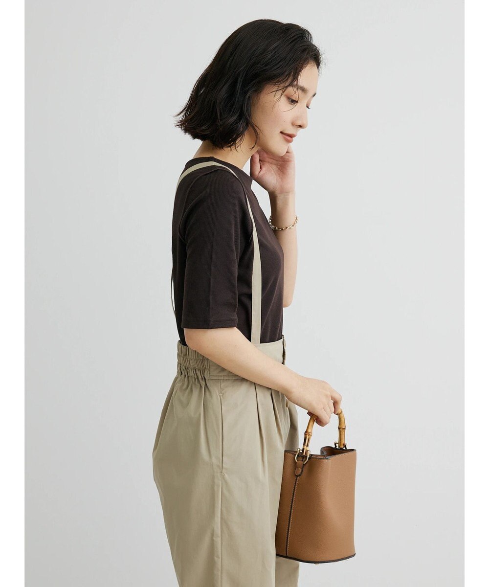 Green Parks ５分袖カットリブプルオーバー 