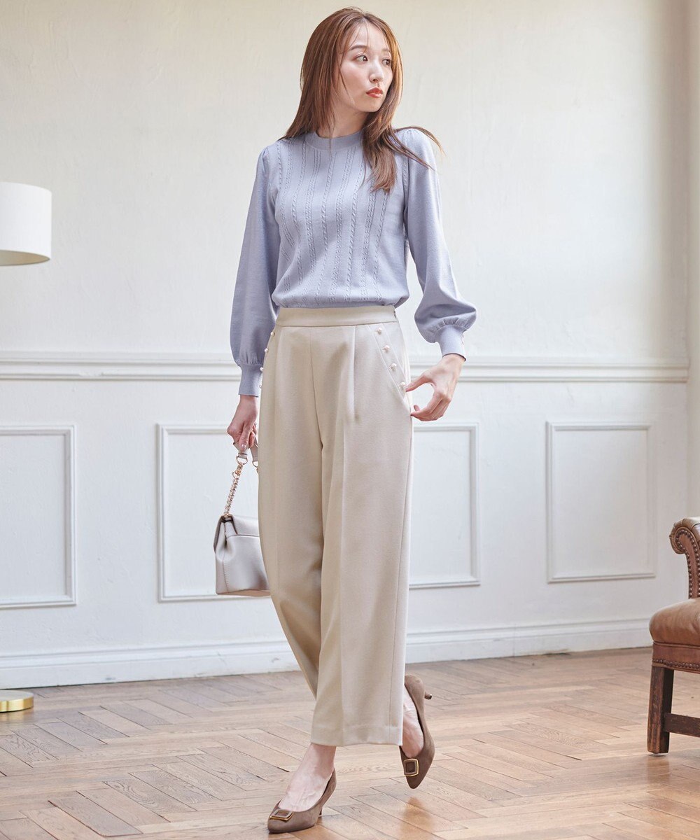 ANY SIS 【洗える】ミニケーブルカラー ニット 