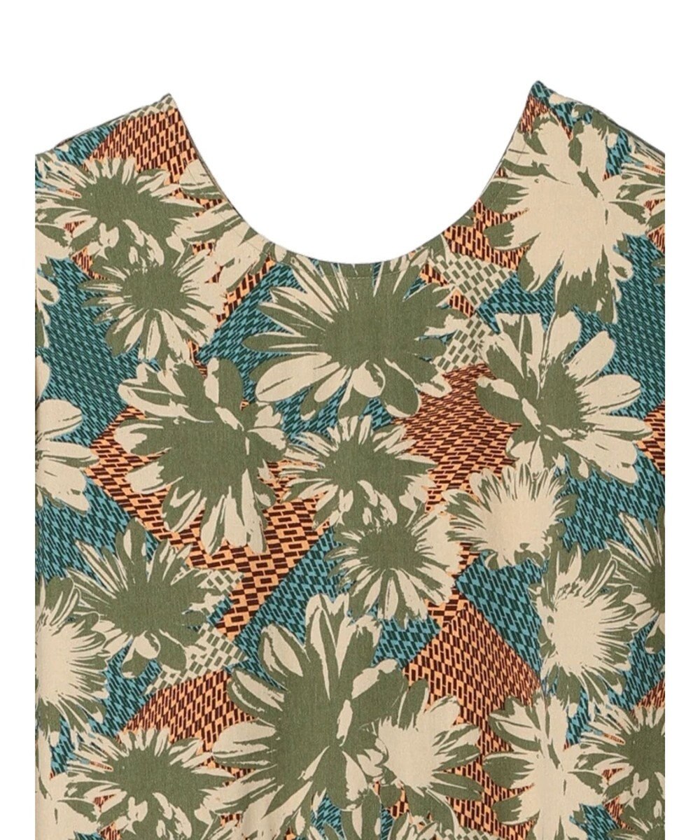 Green Parks ■ＥＳＣＡＲ　フラワーＭＩＸｐｔティアードワンピース 