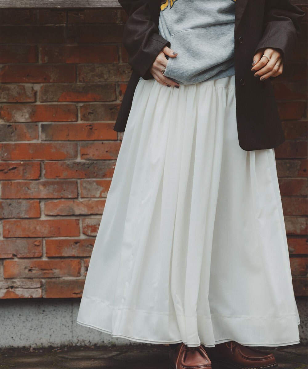 #Newans 【高山都さんコラボ】ダブルギャザーロングスカート 