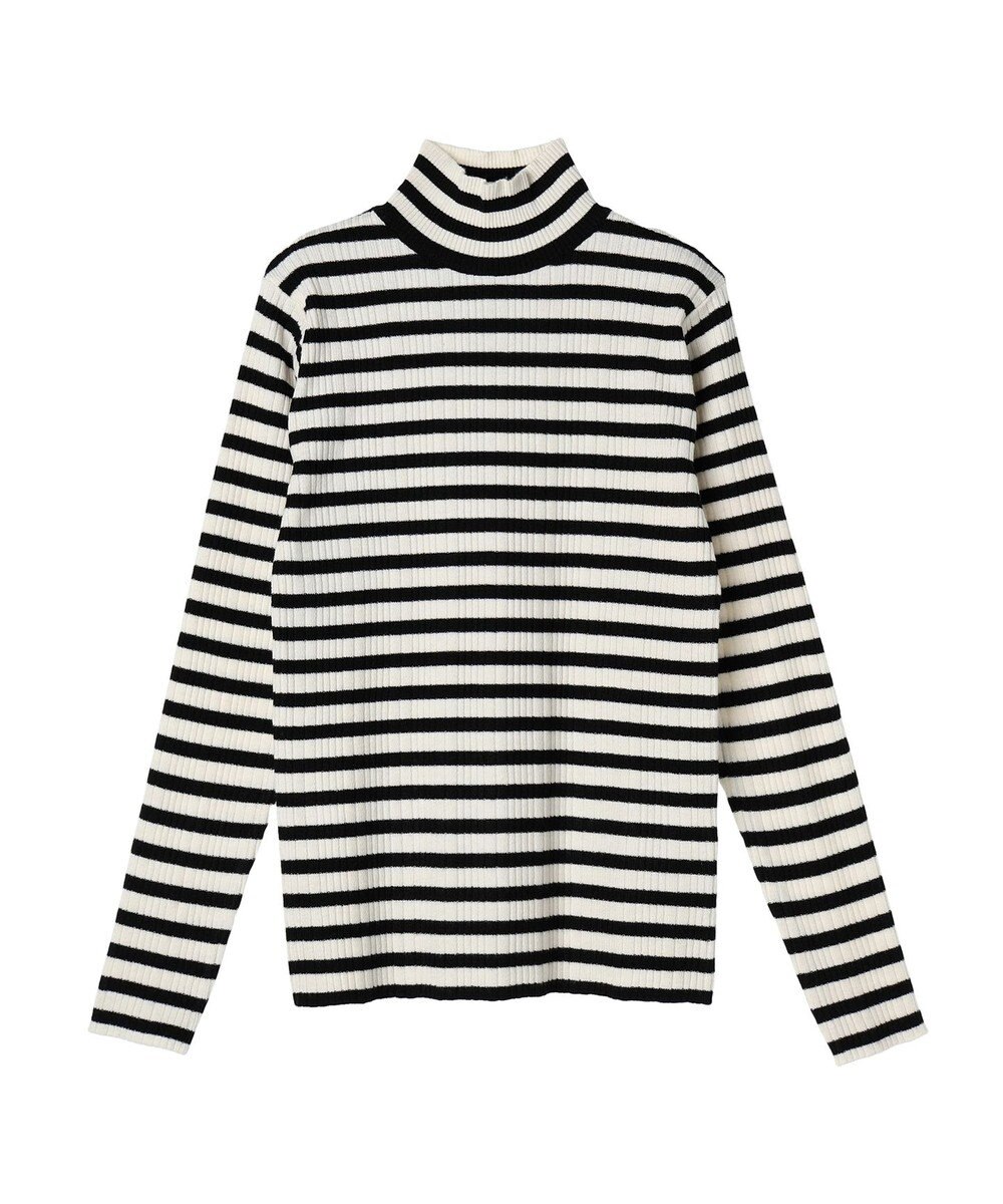 Green Parks ボーダーアソートモックネックニットプルオーバー 