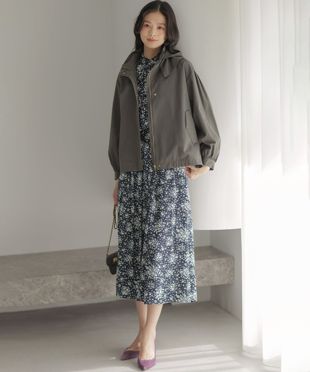 組曲 モザイクフラワープリント スカート 