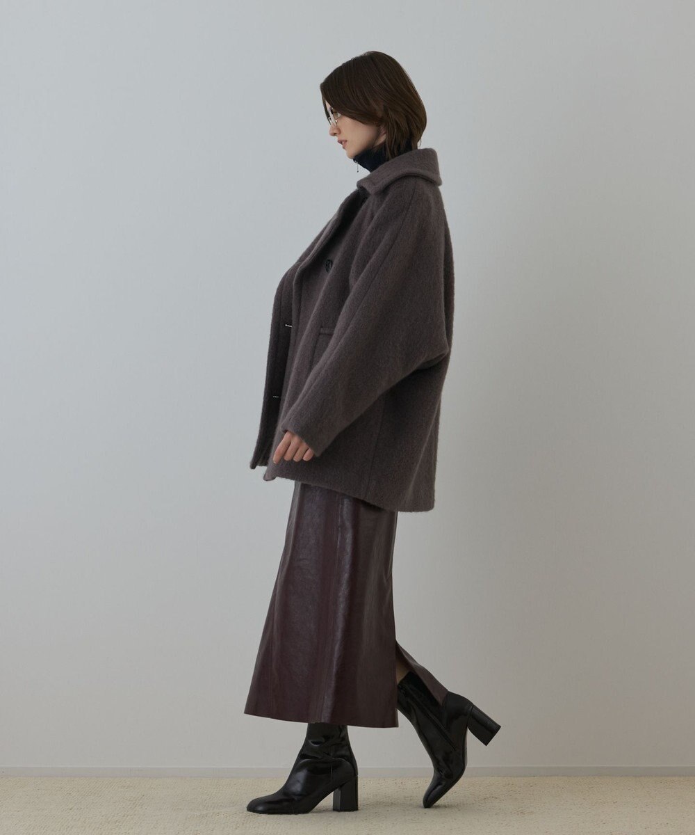 GRACE CONTINENTAL シャギ－ハ－フコ－ト 