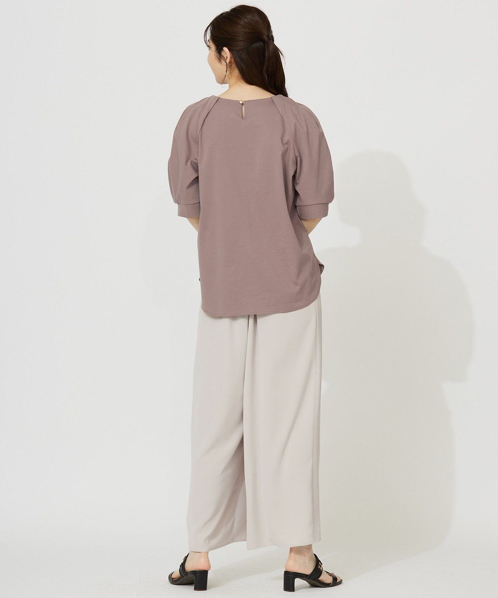 ANY SIS 【接触冷感・UVケア】着映えタックスリーブ カットソー 