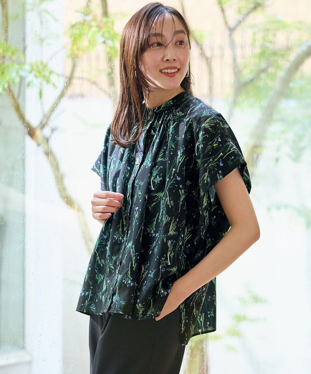 ANY スクエアプリントシャツ 