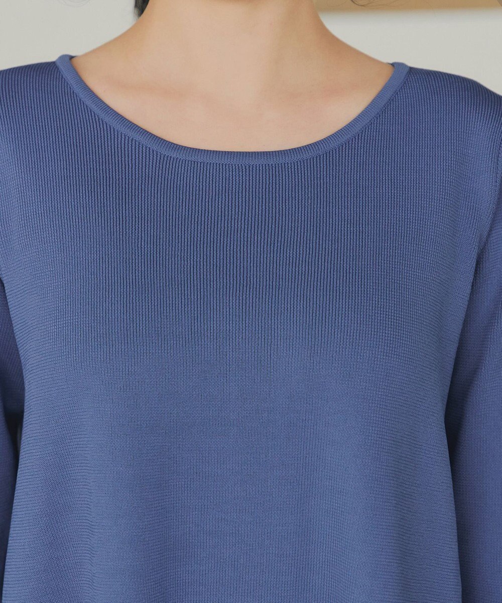 Tiaclasse シフォンフレア袖スポンジニットワンピース 