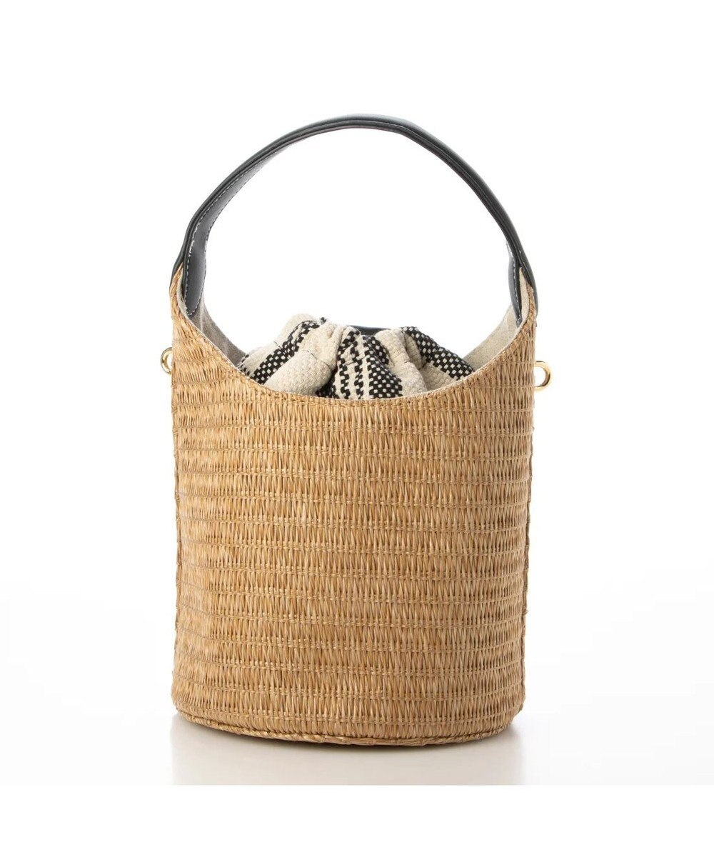 UNBILLION cachecache ジャガード巾着付きポリプロピレンバケツバッグ 