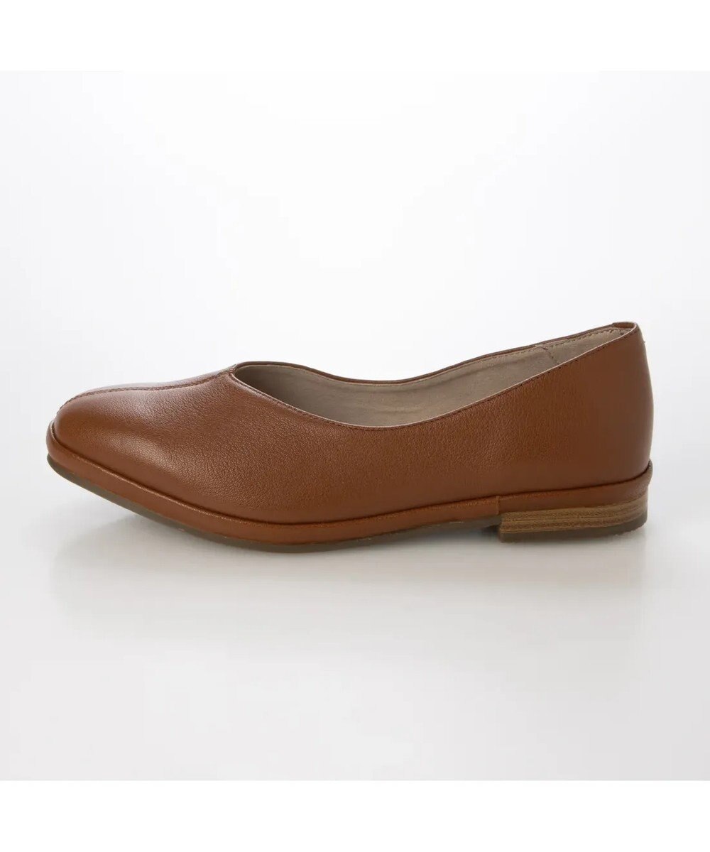 ing <ing>【WEB限定】【サスティナブル】スクエアトゥVカットフラットパンプス 