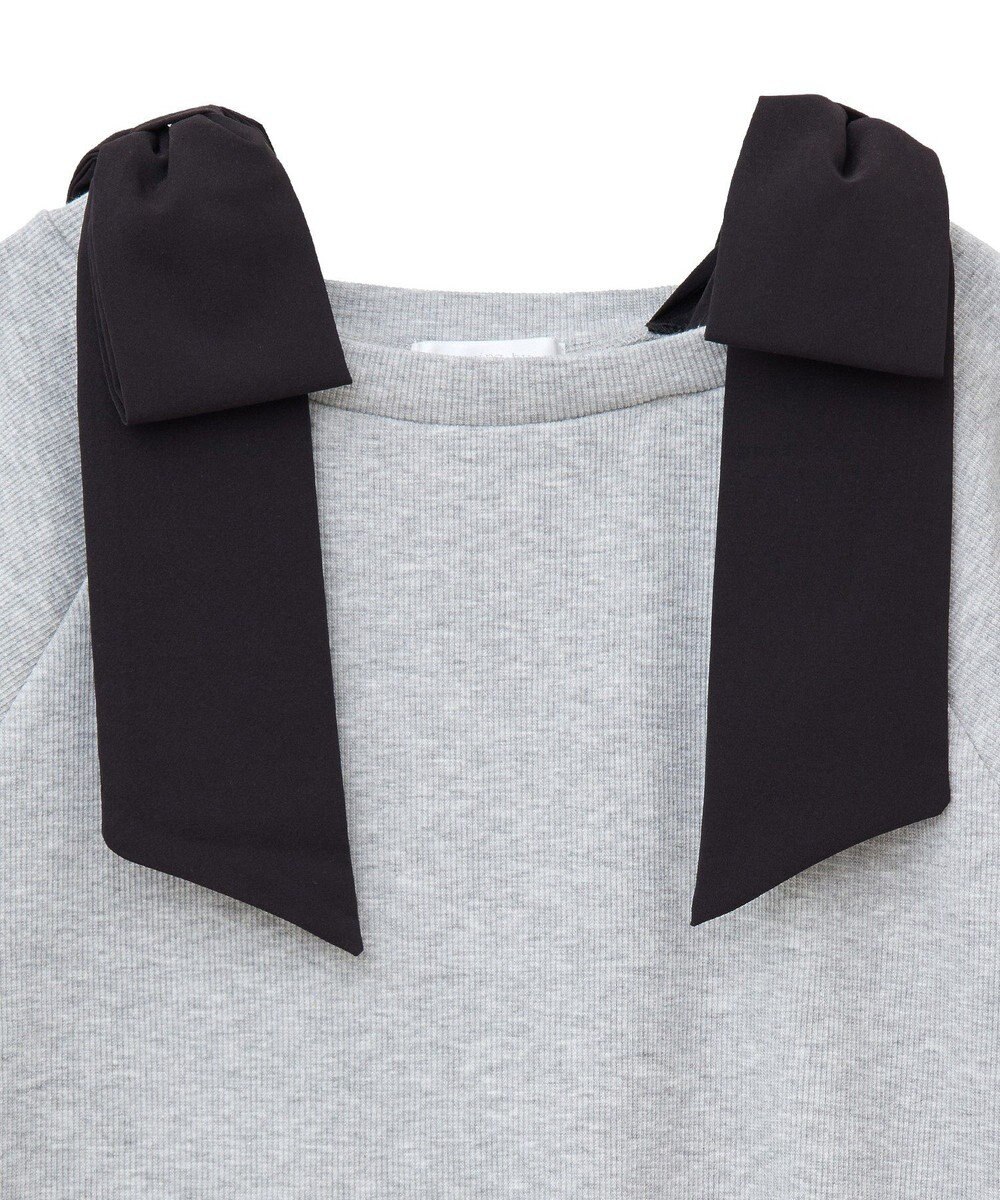 Green Parks ・ｓｗｉｎｇ　ｂｙ　ショルダーリボンリブカットソー 