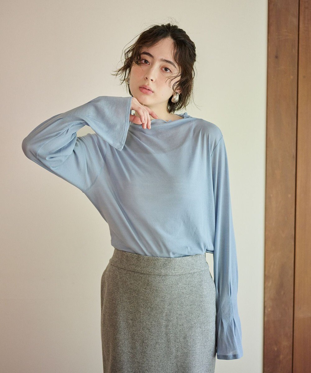 #Newans 【洗濯機可能】フレアカフスシアープルオーバー 