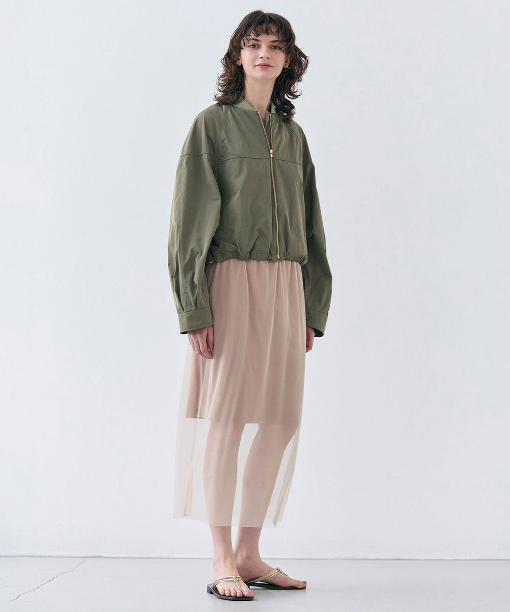 BEIGE， 【洗える】TAMARIX / ストレッチチュールIラインスカート 