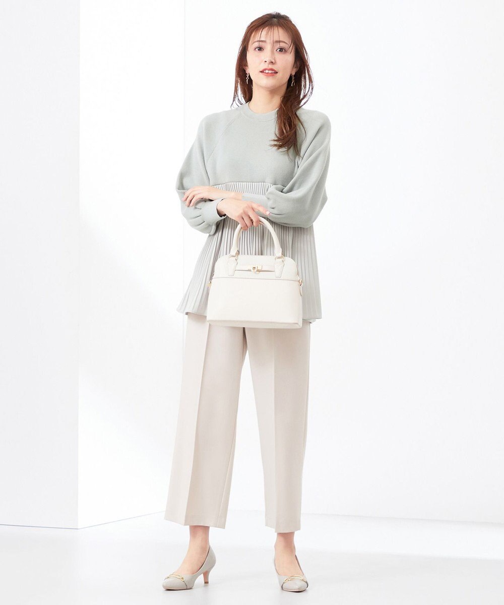 ANY SIS 【洗える】プリーツコンビ ニット 