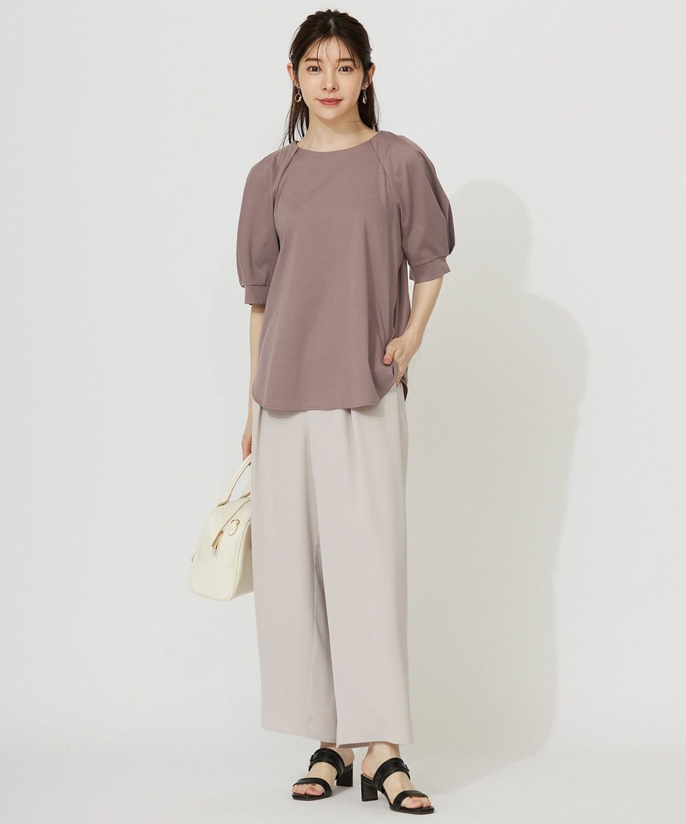 ANY SIS L 【接触冷感・UVケア】着映えタックスリーブ カットソー 