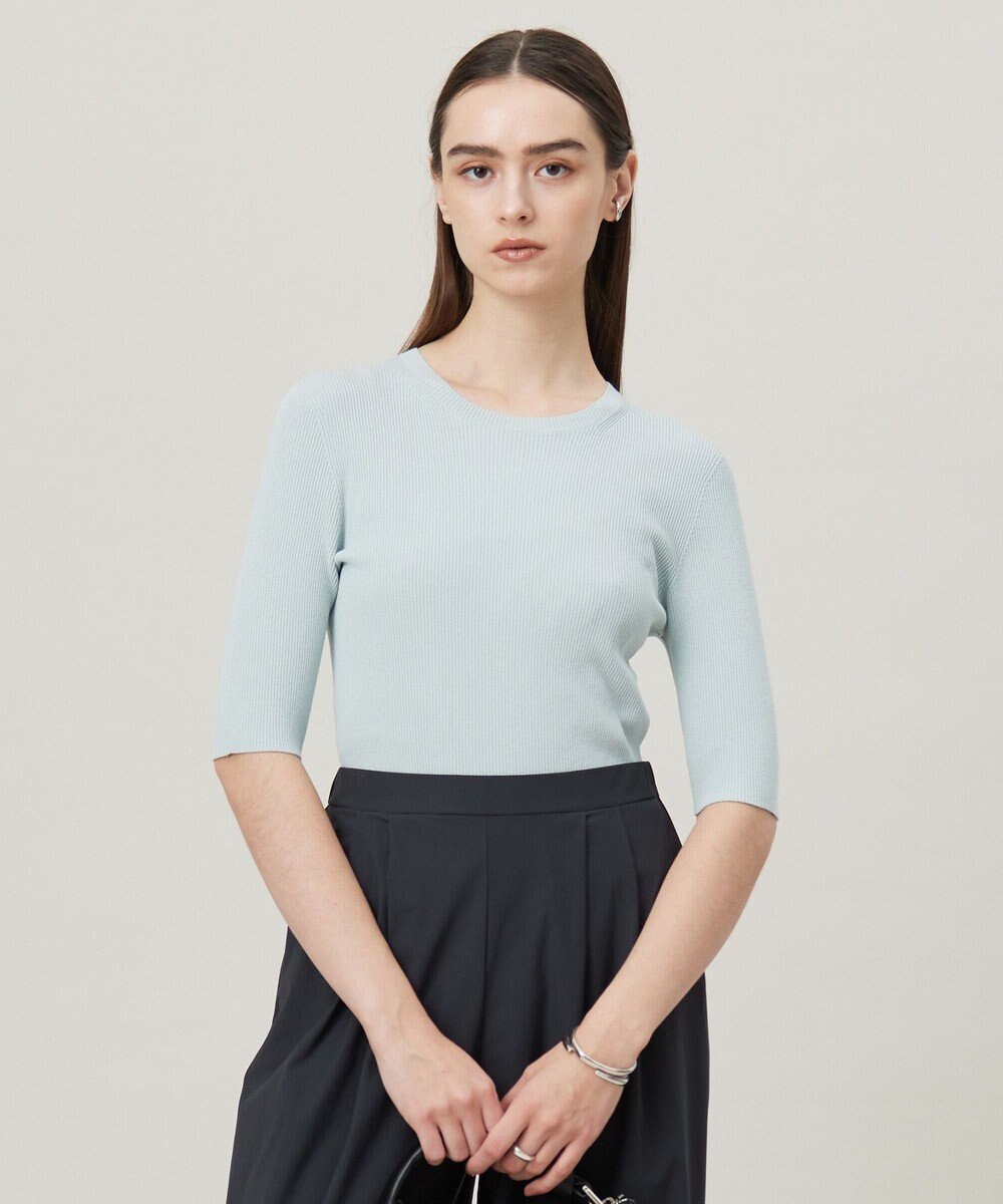 ICB L 【洗える】ハイゲージリブベーシック プルオーバーニット 