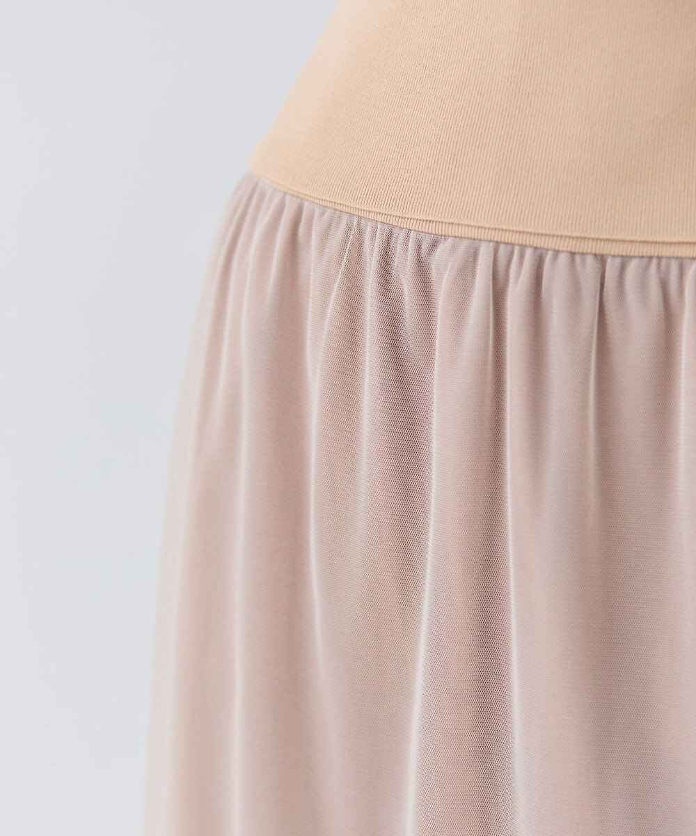 BEIGE， 【洗える】TAMARIX / ストレッチチュールIラインスカート 