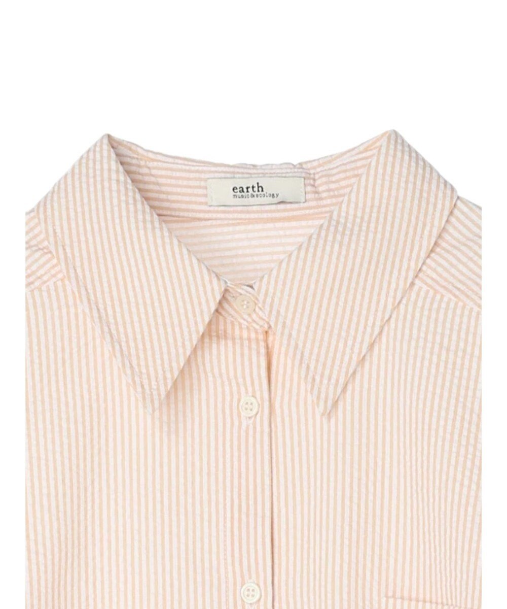 earth music&ecology サッカーストライプボーイズライクシャツ 