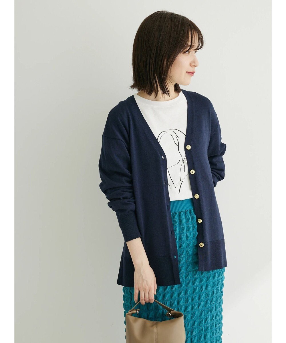 Green Parks ゴールド釦ニットカーディガン 