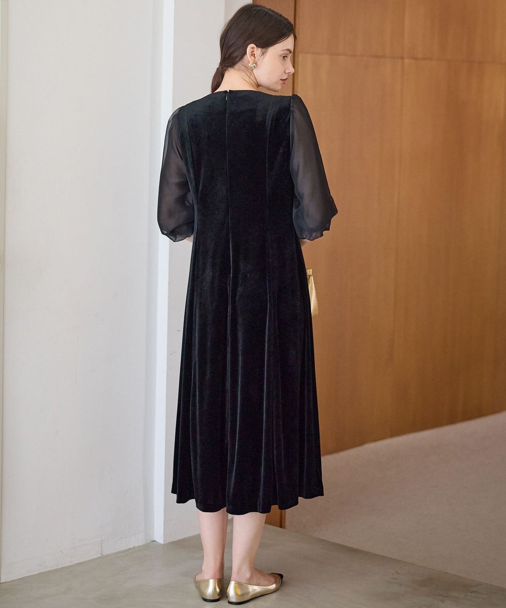 23区 【APPLAUDIR】ベロアコンビ ドレス 