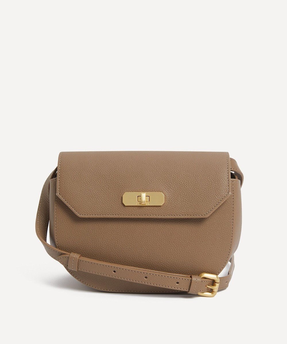 LIBERTY. アイフィス レザー ラウンド クロスボディバッグ 