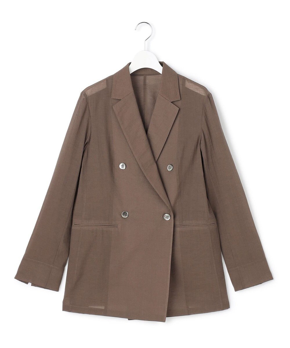 23区 【先行予約】ナイロンコットンシアーボイル ダブルジャケット 