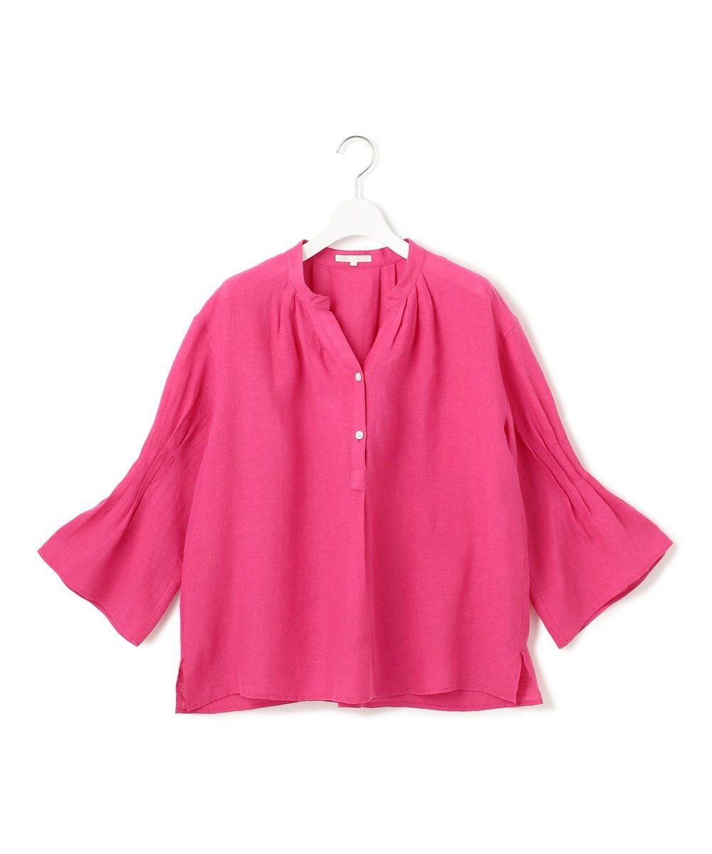 23区 【洗える】LIBECO タックスリーブ シャツ 