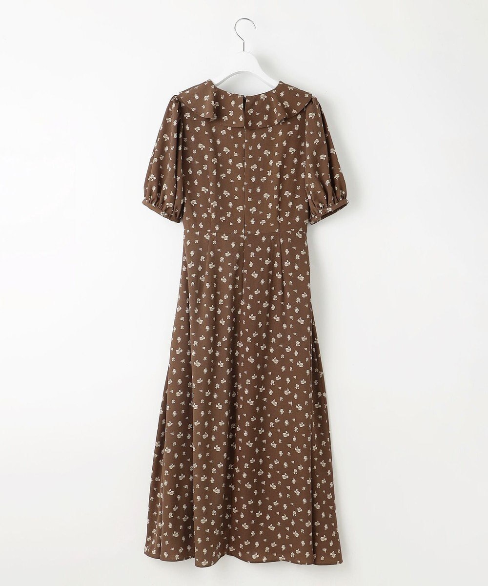 Feroux カシュクールデザイン 小花プリントワンピース 